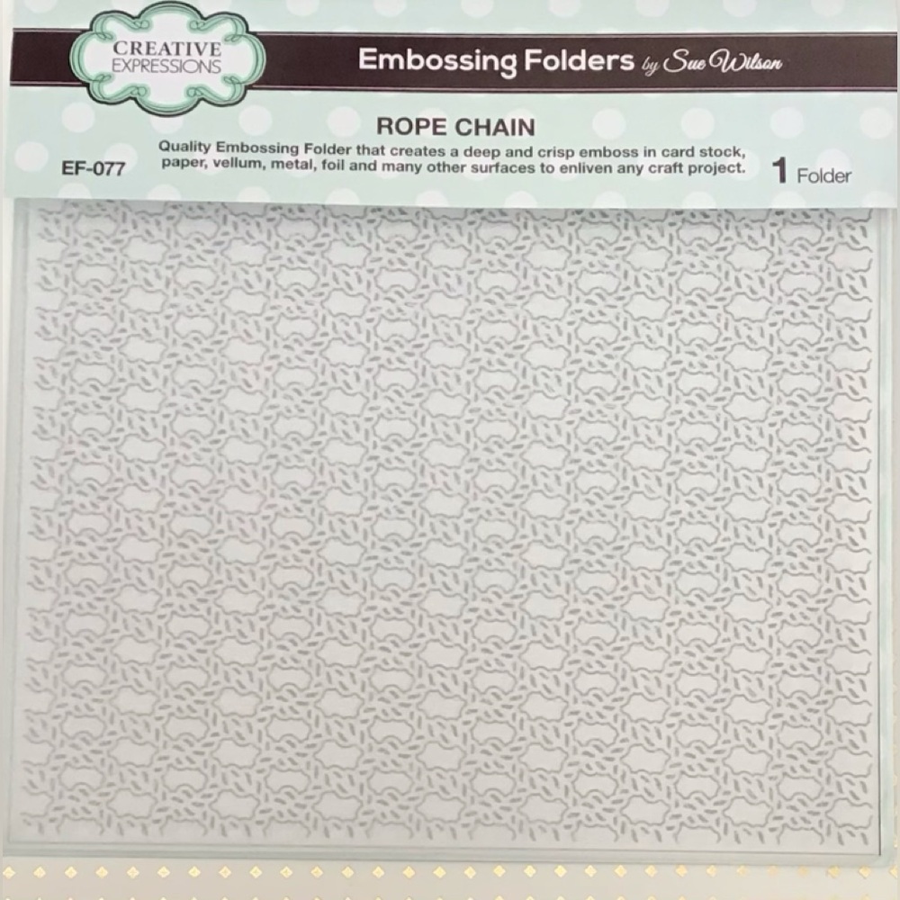 Creative Expressions Rope Chain 8x8 inch Embossing Folder